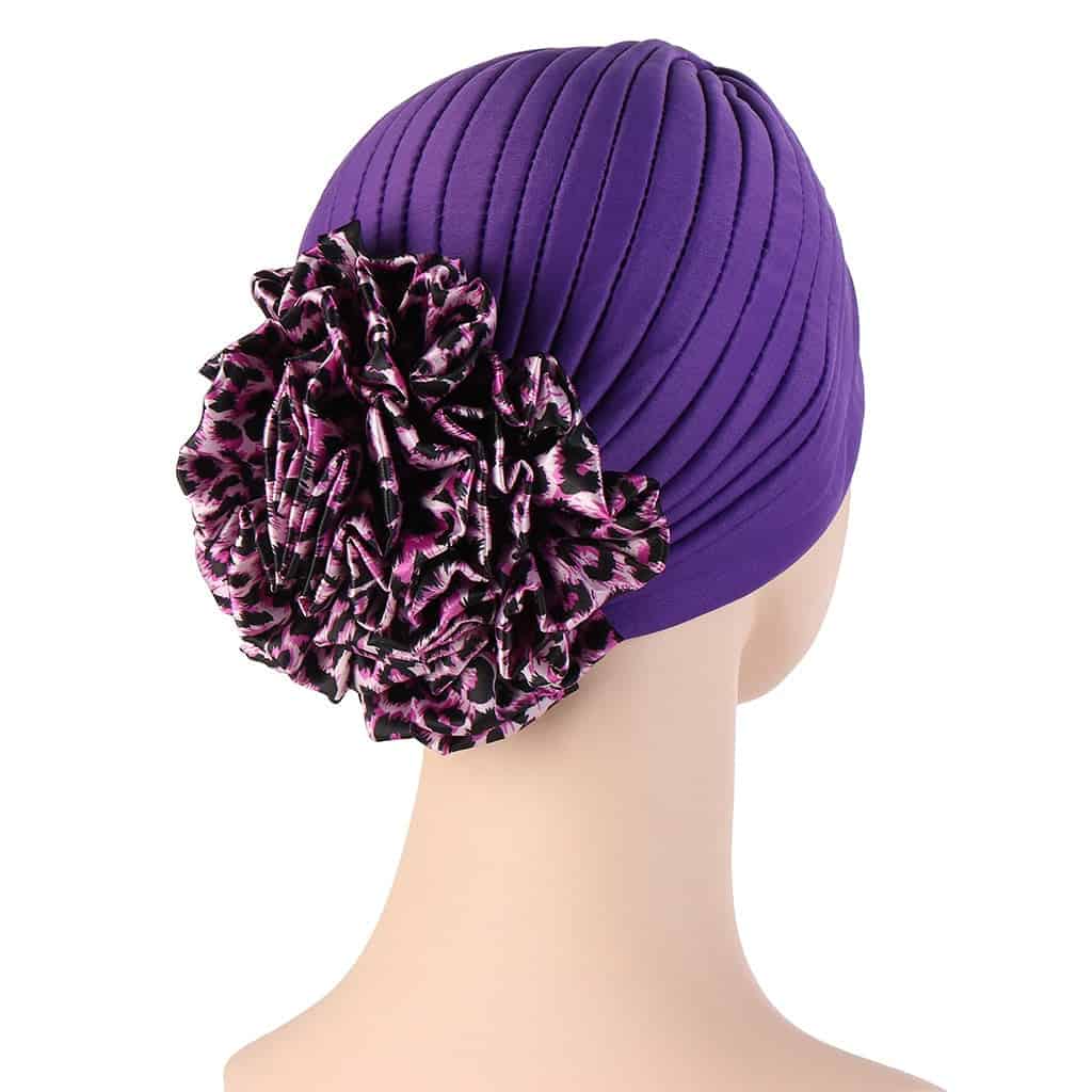 Edith Dámský Turban Šátek Na Vlasy Fialový Chemo Fashion