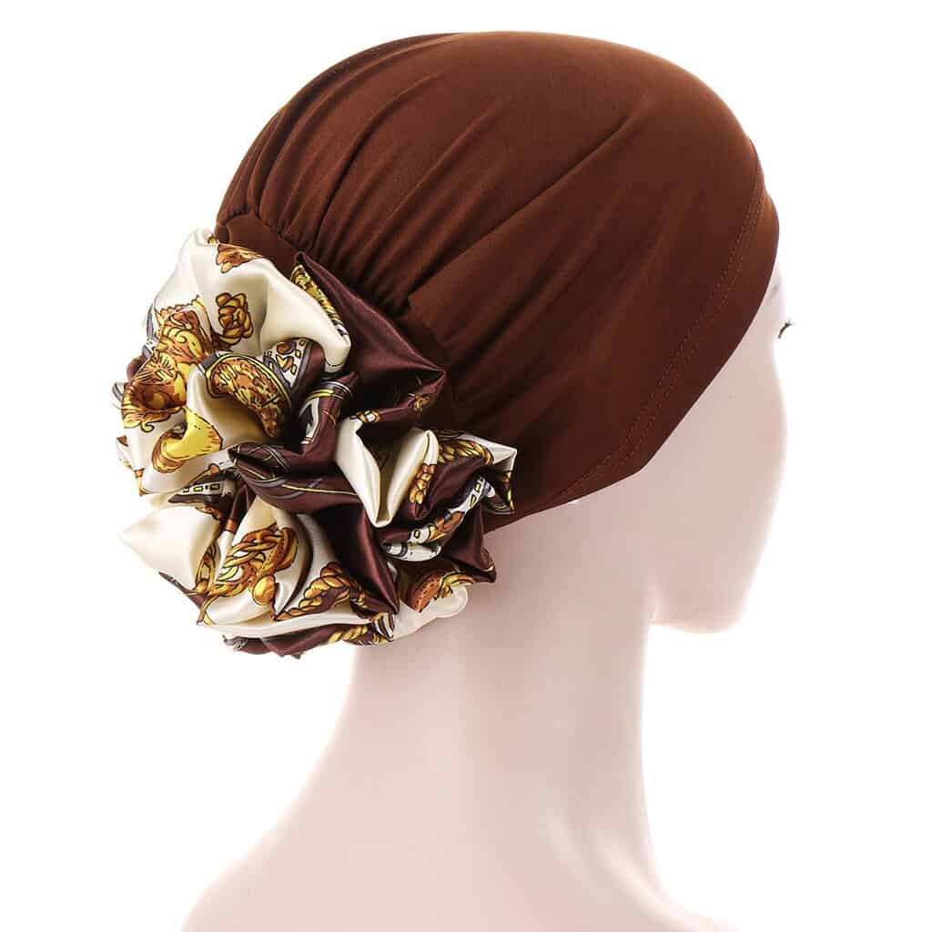 Johanne Bonnet Chimio Foulard Cheveux Femme Marron