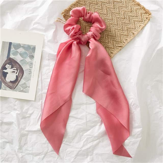 Šátek Gumička Plain Pink