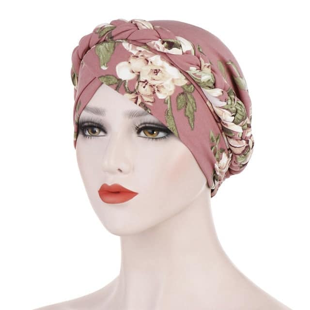 Turban Šátek Na Vlasy Moderní Chemo Žena Růžová Vzorovaná