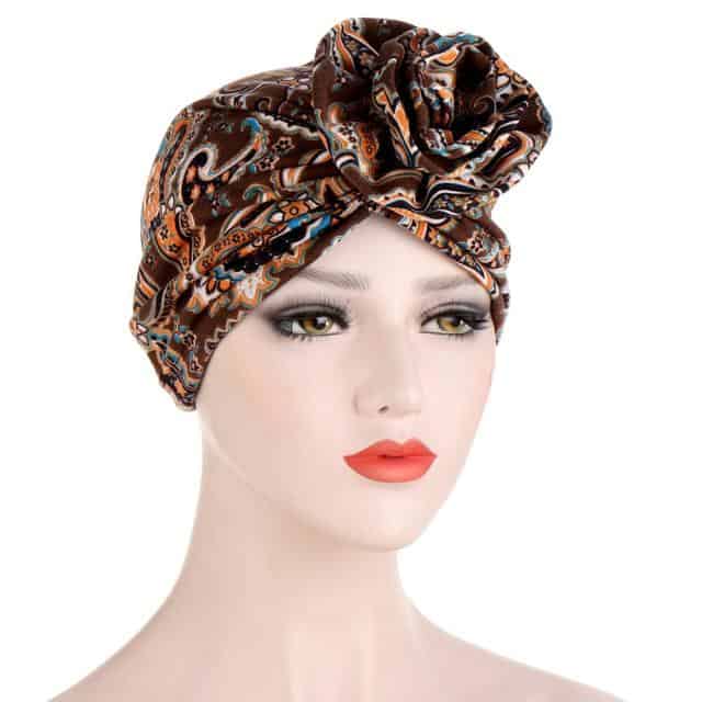 Hnědý Chemo Turban Šátek - Praxende