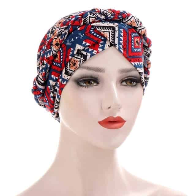 Červený Chemo Turban Šátek - Aztécký