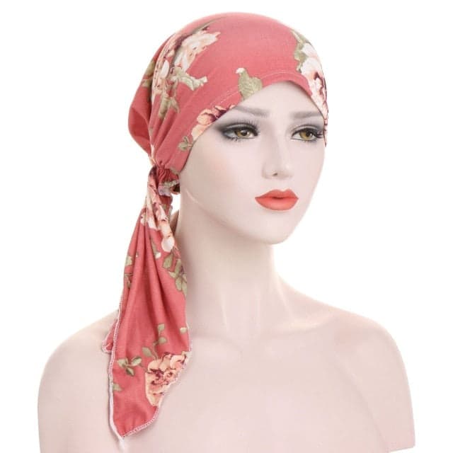 Aloïse Moderní Dámská Šála Chemo Hair Pink Patterned
