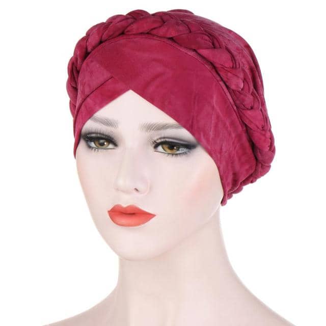 Norianne Turban Dámský Moderní Chemo Šátek Hladký Červený